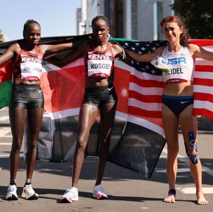 Los 3 calzados ganadores del Maratón Olímpico Femenil Tokio 2020